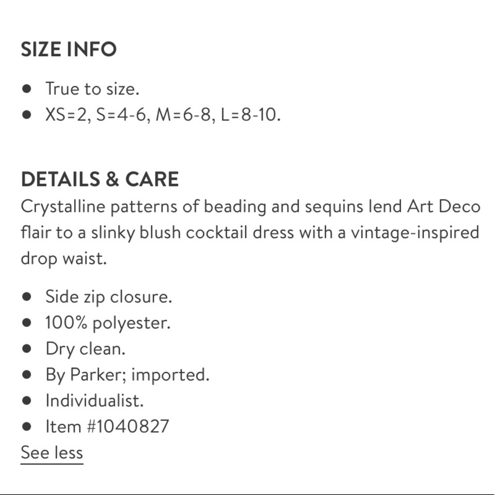 NWT Parker Devan’s Dress in blush - Picture 4 of 11
